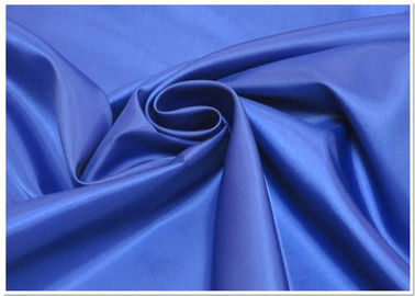 Blue Polyester Woven Fabric 190T Yarn Count Taffeta Comfortable Hand Feel supplier