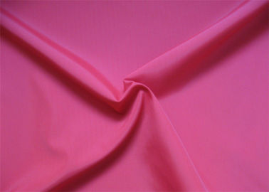 Pink And Red Polyester Woven Fabric / Poly Pongee Fabric For Clothing supplier