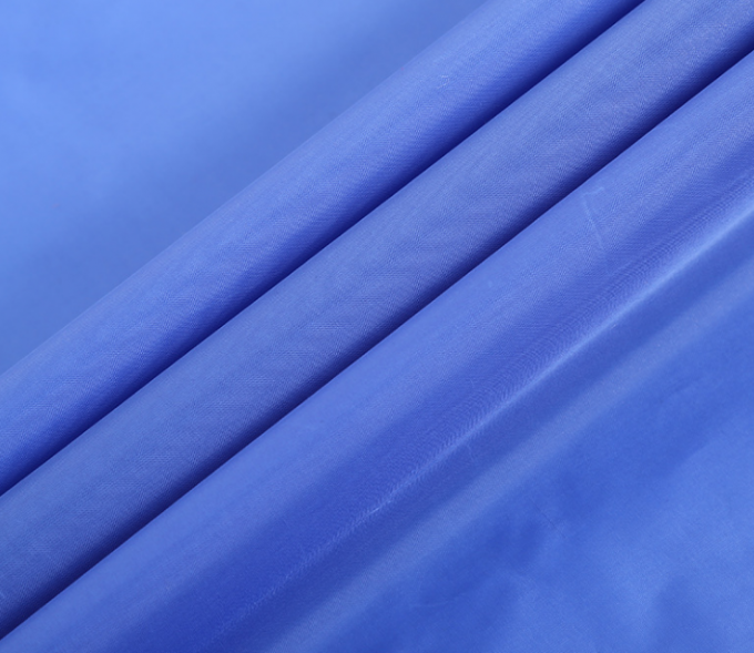 380T Poly Blue Taffeta Fabric , Light And Thin Polyester Lining Fabric