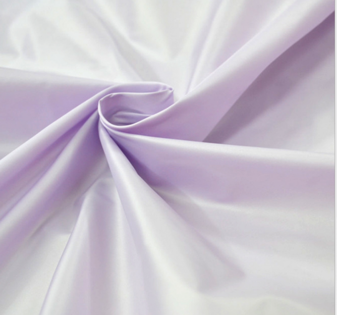 Plain Dyed Patterned Taffeta Fabric , 100% Polyester Ivory Taffeta Fabric
